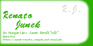 renato junek business card